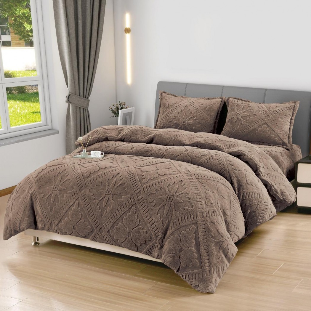 Lenjerie cocolino 4 piese , cearceaf cu elastic,  model romburi cod LCR07