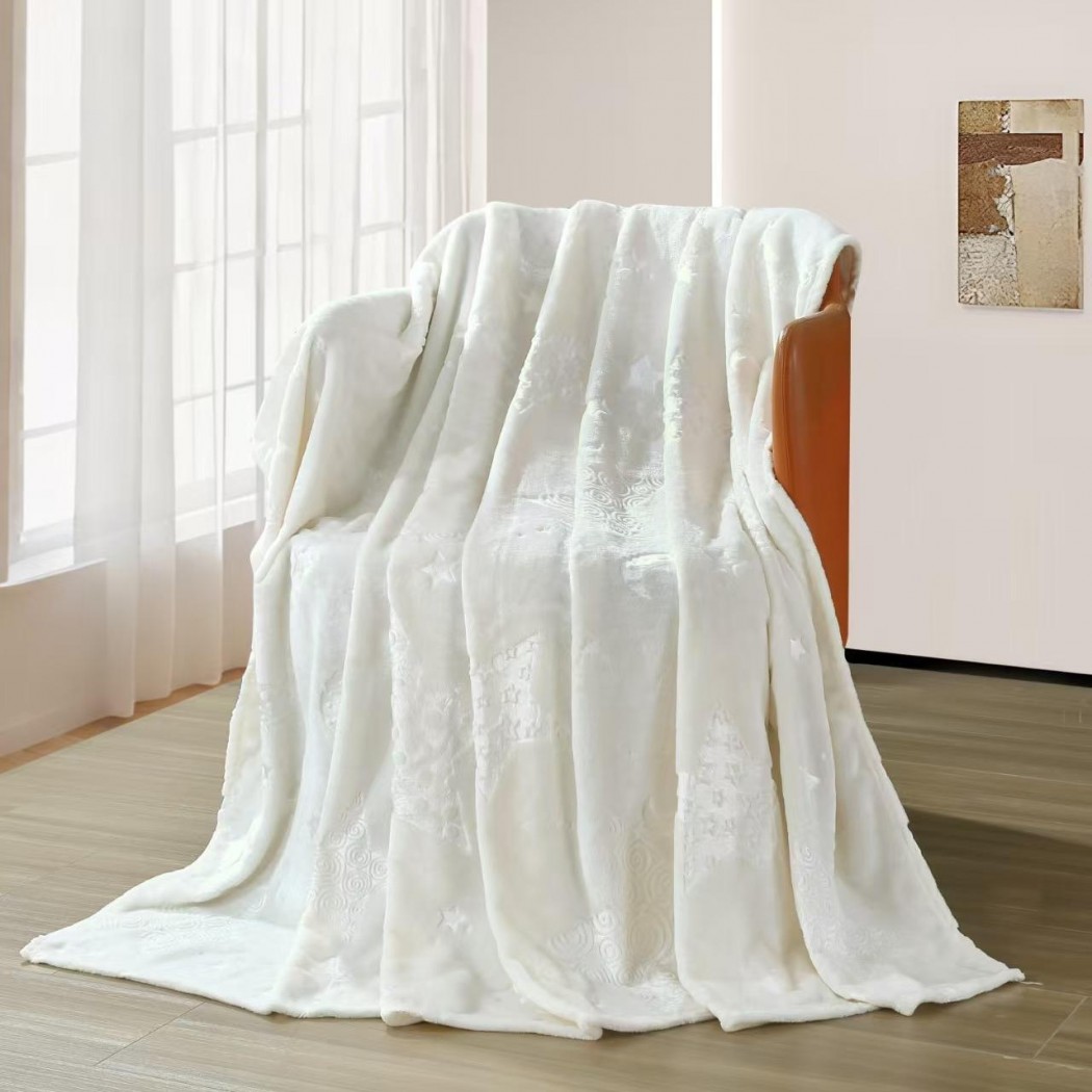 Patura cocolino pufoasa 200x230 cm , model 3D cu stelute cod STL01