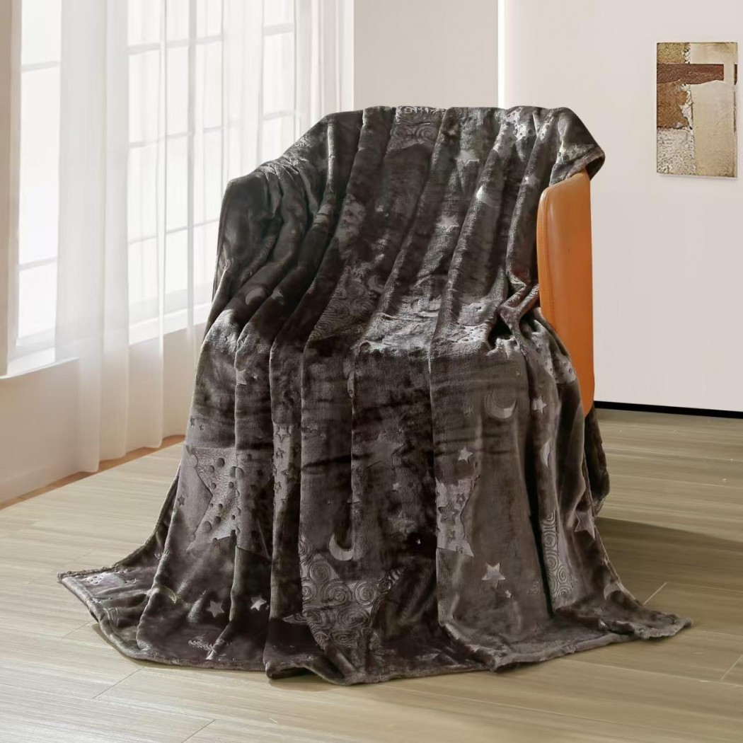 Patura cocolino pufoasa 200x230 cm , model 3D cu stelute cod STL05