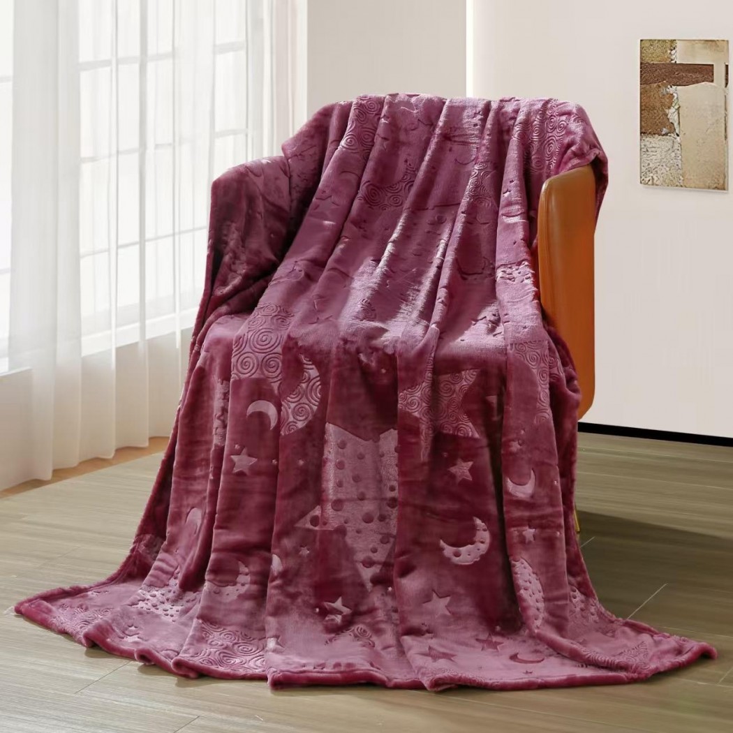 Patura cocolino pufoasa 200x230 cm , model 3D cu stelute cod STL08