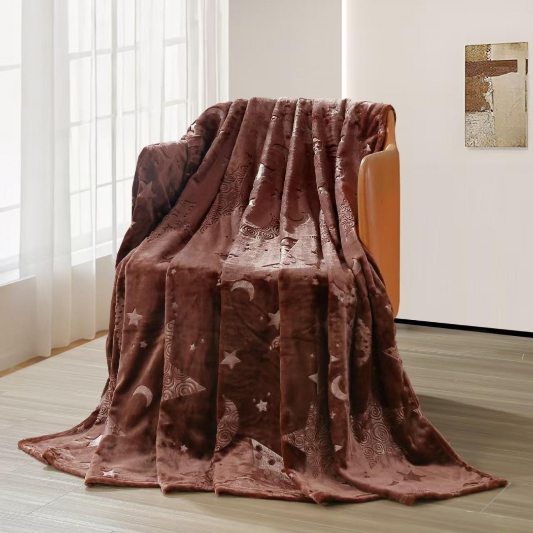 Patura cocolino pufoasa 200x230 cm , model 3D cu stelute cod STL09