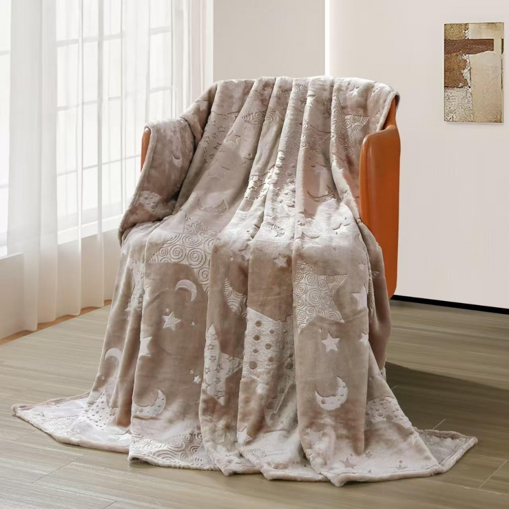 Patura cocolino pufoasa 200x230 cm , model 3D cu stelute cod STL10