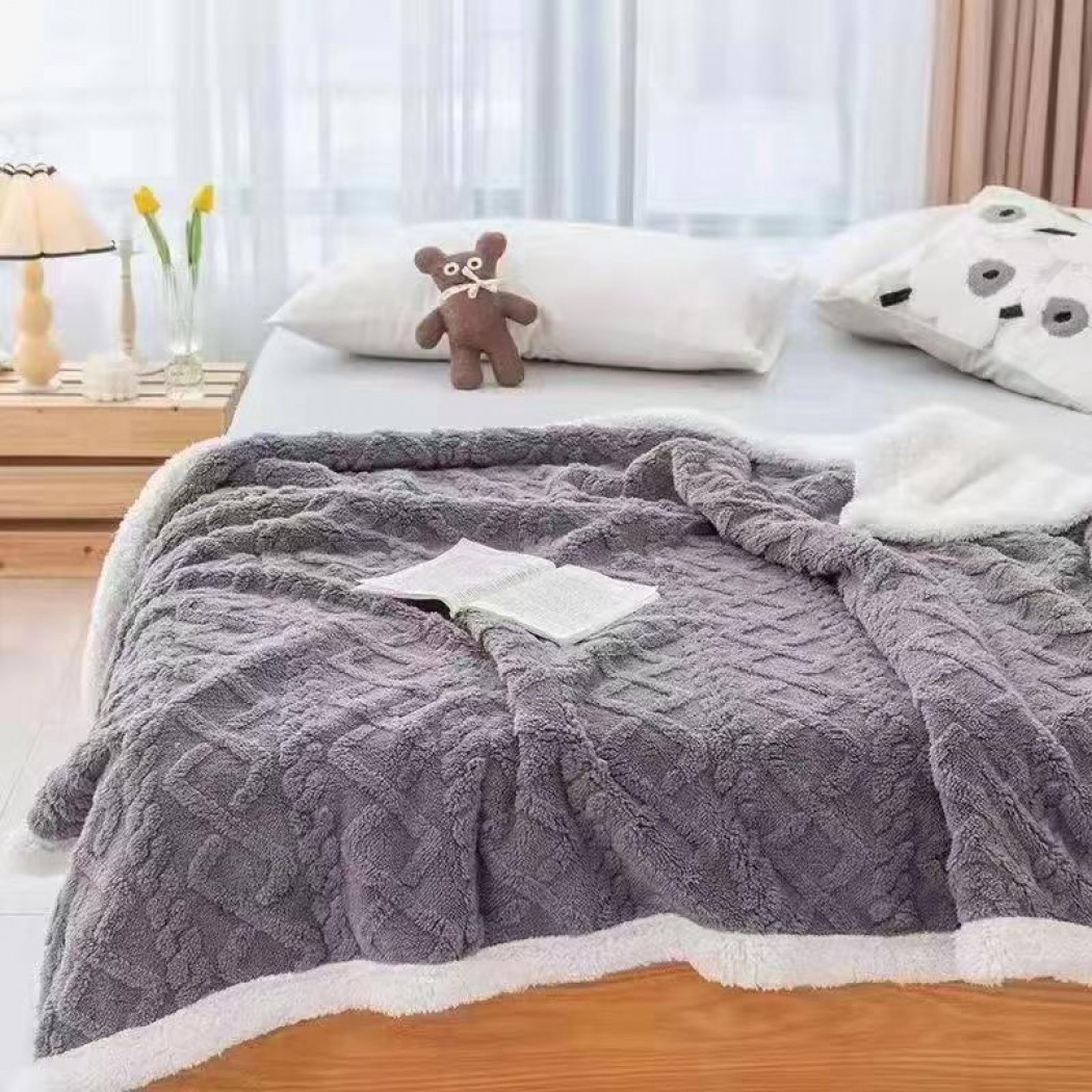 Patura cocolino cu blanita model tricotat 3D cod YTR01 Patura cocolino cu blanita model tricotat 3D cod YTR01