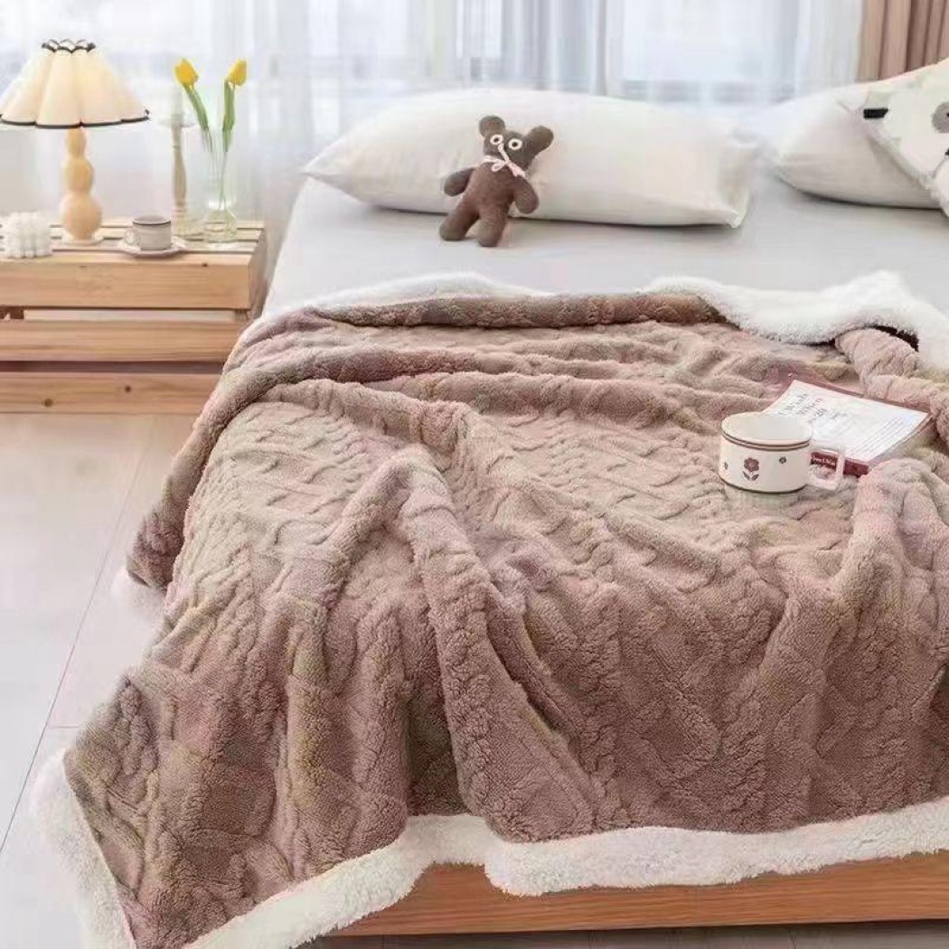 Patura cocolino cu blanita model tricotat 3D cod YTR02 Patura cocolino cu blanita model tricotat 3D cod YTR02
