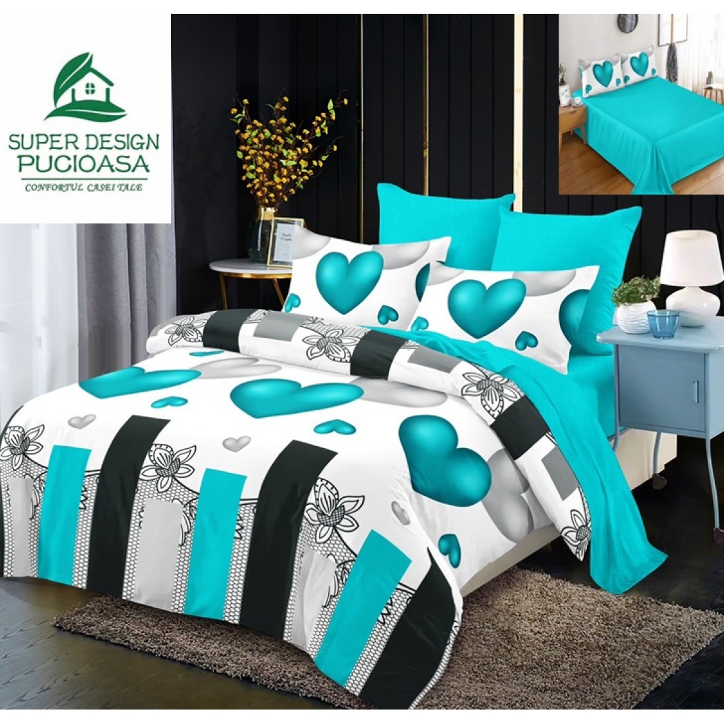 SET PROMO: LENJERIE FINET 6 PIESE + PILOTA 200X220 + 2PERNE 50X70 cm COD LPP21 SET PROMO: LENJERIE FINET 6 PIESE + PILOTA 200X220 + 2PERNE 50X70 cm COD LPP21