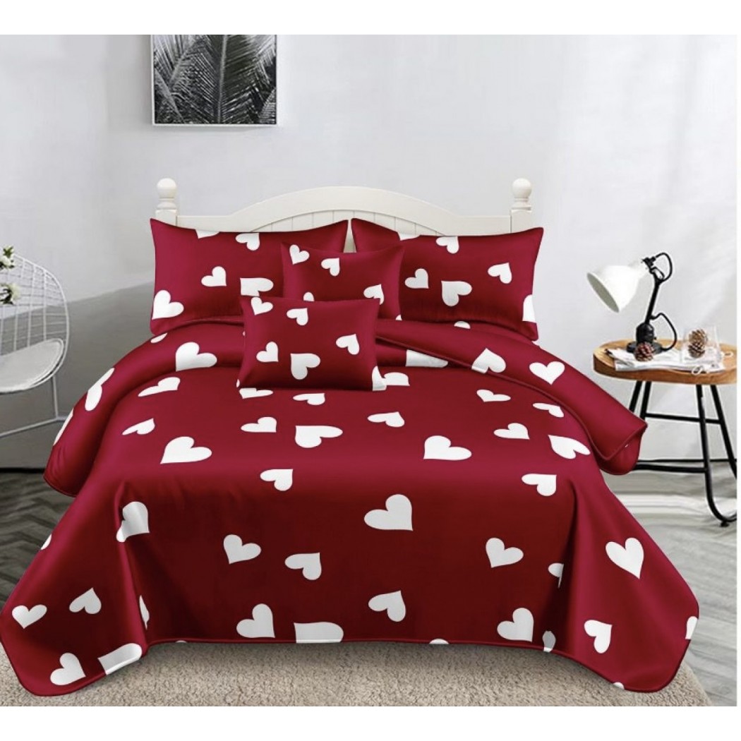 Lenjerie cocolino 4 piese , cearceaf cu elastic cod CH22